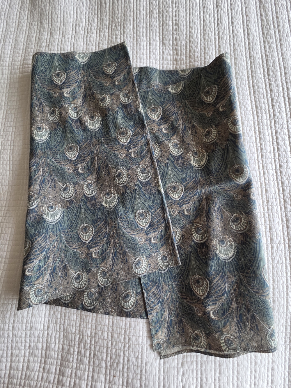 Liberty Of London Peacock Feather Print Scarf